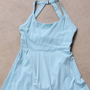 Halara Cloudful Air Twist Knot Athletic Dress | Light Blue | Built-In Shorts | T